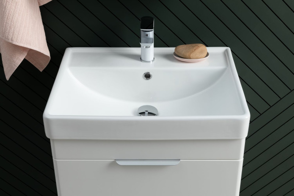 Раковина мебельная квадратная  Aquanet Ирис 00301803 керамика цвет белый