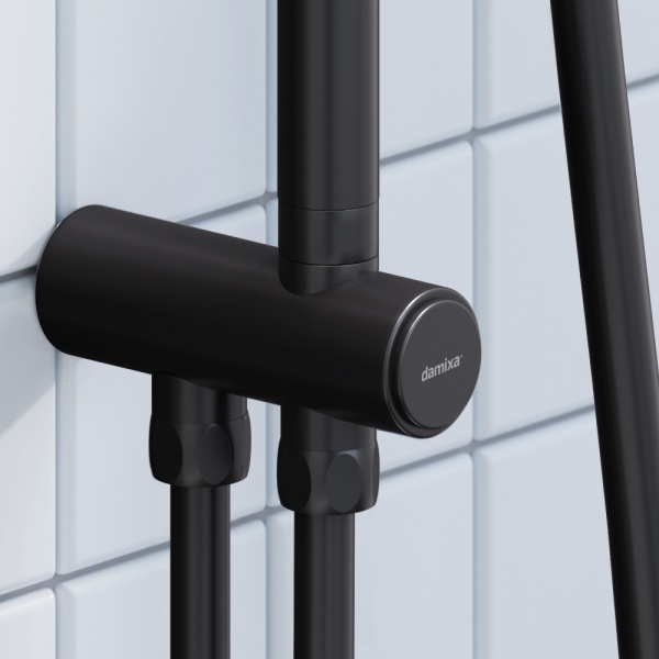 Душевая система без смесителя Damixa Merkur 940000300 монтаж настенная  черный матовый