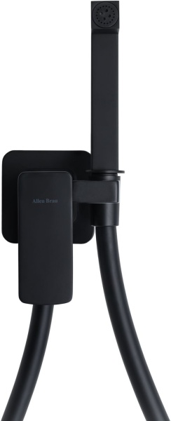 Гигиенический душ Allen Brau Infinity 5.21005-31 встраиваемый в стену черный матовый