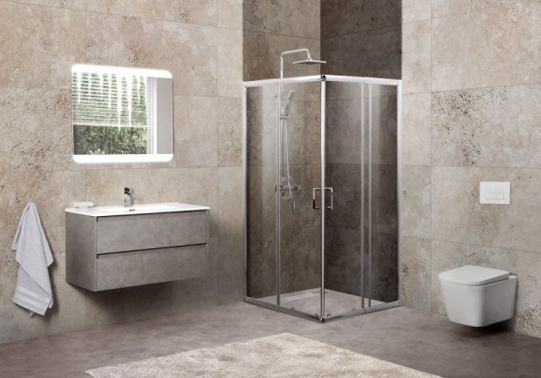 Душевой угол BelBagno Unique UNIQUE-A-2-85/100-C-Cr квадратный 85/100х85/100 стекла прозрачные, профиль хром