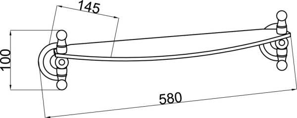 Полка для принадлежностей Boheme Brillante 10436 настенная Chrome