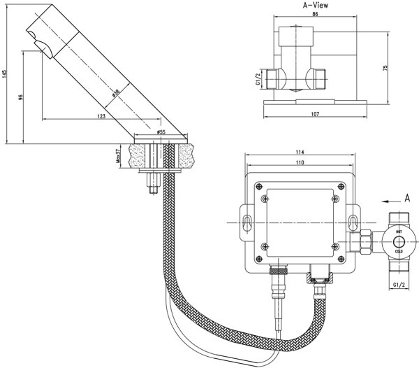 Смеситель для раковины Lemark Project LM4653CE хром