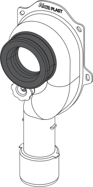 Сифон для писсуара AlcaPlast A45C вертикальный, пластик, пластик