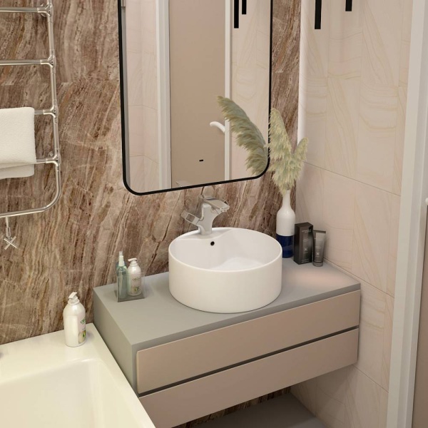 Раковина Maretti Elena EA13NS55-844 накладная цвет белый