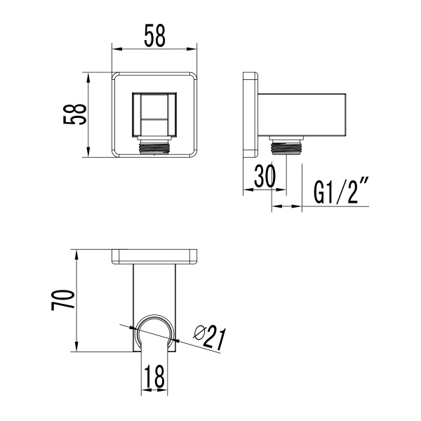Шланговое соединение Lemark  LM4585C хром 