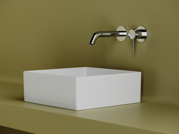 Раковина накладная квадратная  Ceramica Nova Element CN6068 фарфор цвет белый