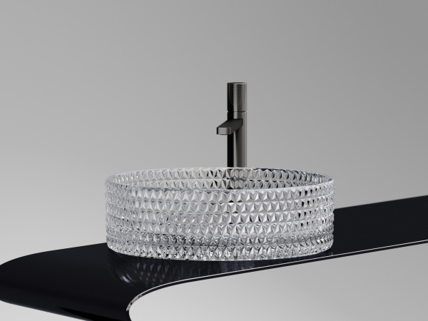 Раковина накладная круглая Ceramica Nova Cristal CN6062 стекло цвет прозрачный