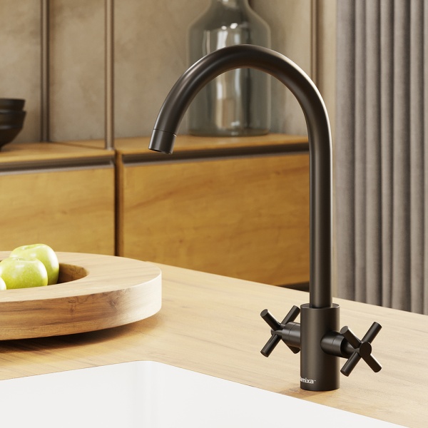 Смеситель для кухни Damixa Neo Classic 240000000 без подключения к фильтру черный