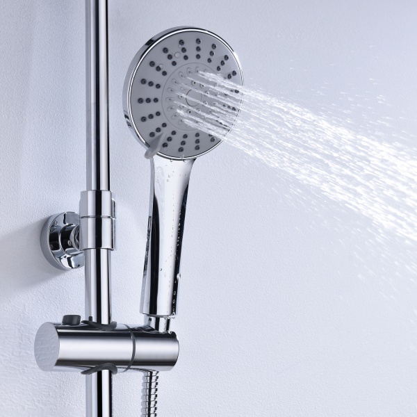 Душевая система со смесителем Wasserkraft  A16601 монтаж настенная без термостата хром