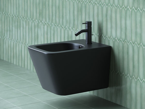 Биде подвесное Ceramica Nova Metric CN3008MB фарфор, цвет черный матовый