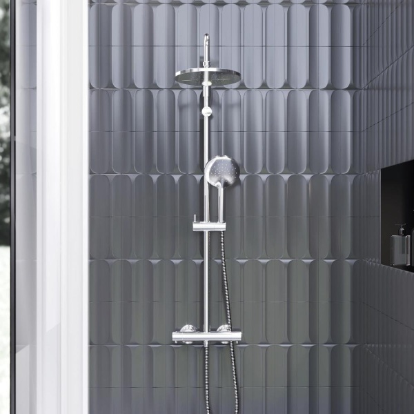 Душевая система со смесителем Damixa Jupiter 977800000 монтаж настенная с термостатом хром