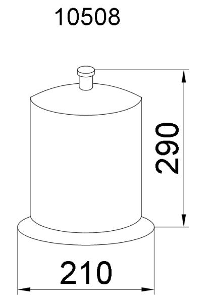 Ведро для мусора Boheme Chiaro 10508 напольное цвет Gold