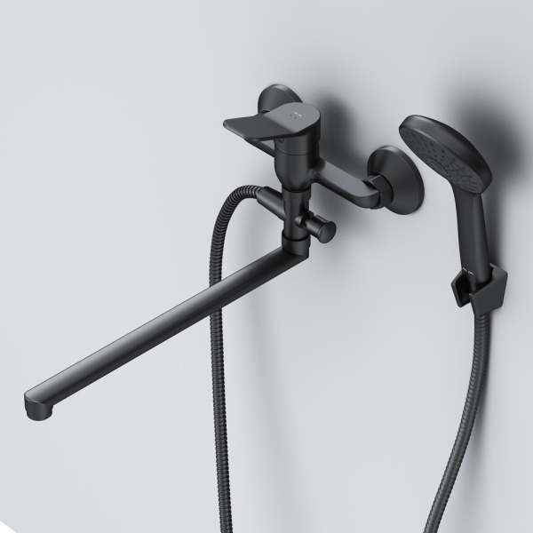 Смеситель для ванны или душа Am.Pm X-Joy F85A90122 настенный 
без термостата черный матовый