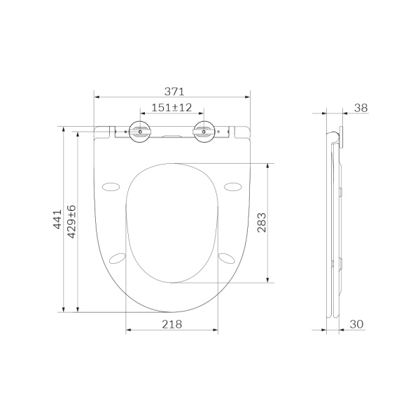 Крышка-сиденье Am.Pm Awe C117853WH цвет белый