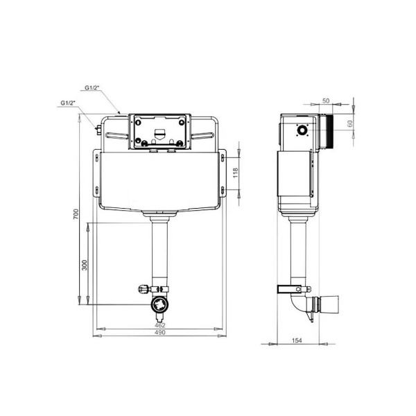 Бачок скрытого монтажа Maretti  AC11PR4912