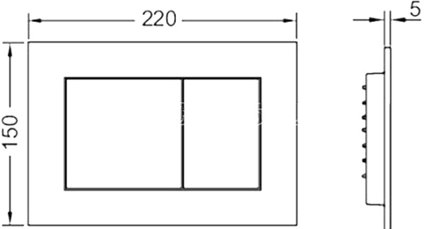 Кнопка смыва механическая TECE Now 9240407 цвет черный матовый