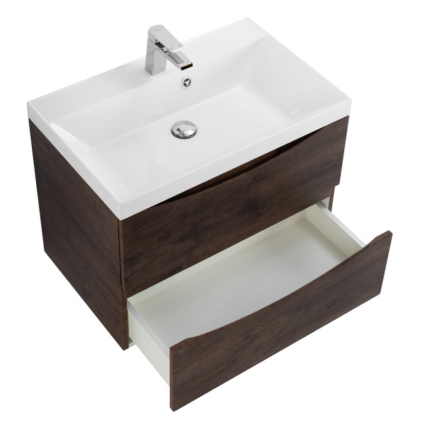 Тумба под раковину подвесная BelBagno Marino MARINO-600-2C-SO-RW-P 60 см  2 ящика цвет Rovere Moro 