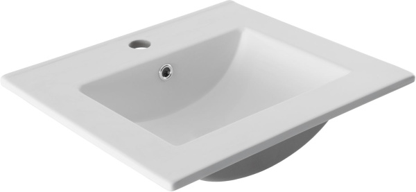 Раковина мебельная квадратная  Aquanet Flat 00330428 керамика цвет белый матовый