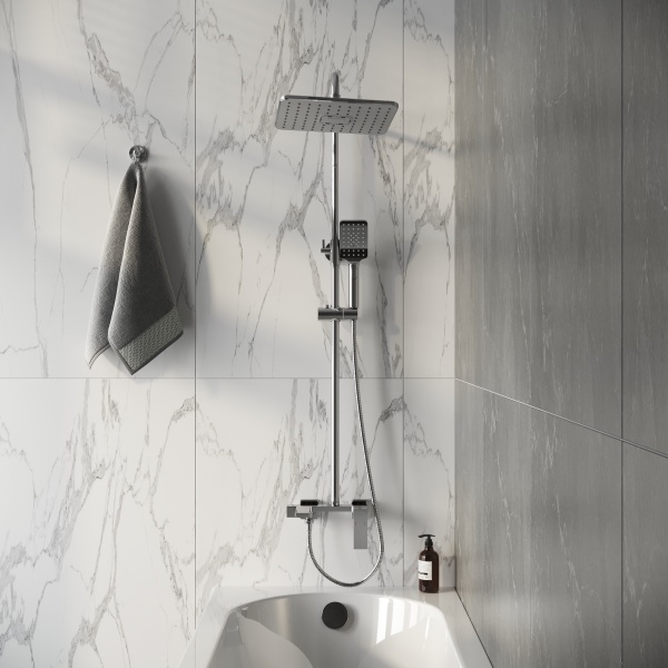 Душевая система со смесителем Grossman Style 500.K35.05.100 монтаж настенная без термостата хром