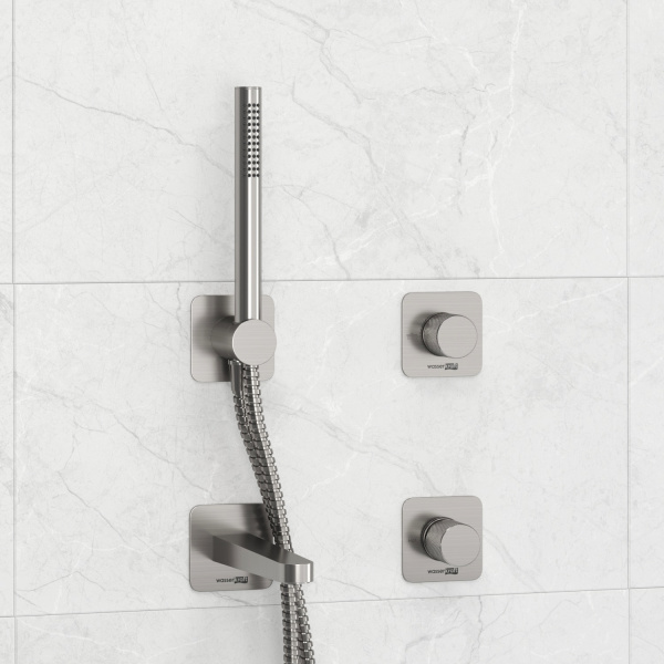Смеситель для ванны Wasserkraft Tauber A6451.296.298.275.100.276 встраиваемый в стену 
без термостата никель