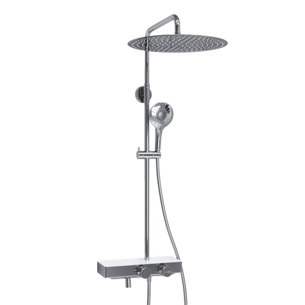 Душевая система со смесителем Wasserkraft  A113.117.101.CH Thermo монтаж настенная с термостатом хром