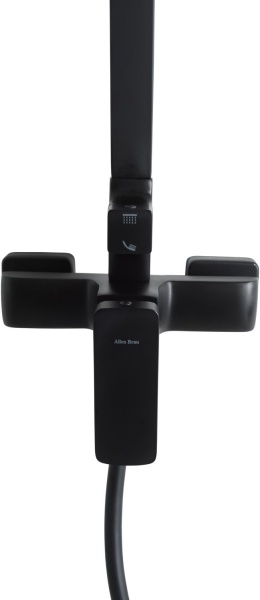 Душевая система со смесителем Allen Brau Infinity 5.21012-31 монтаж настенная без термостата черный матовый