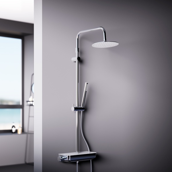 Душевая система со смесителем Damixa Scandinavian Pure 936750000 монтаж настенная с термостатом хром