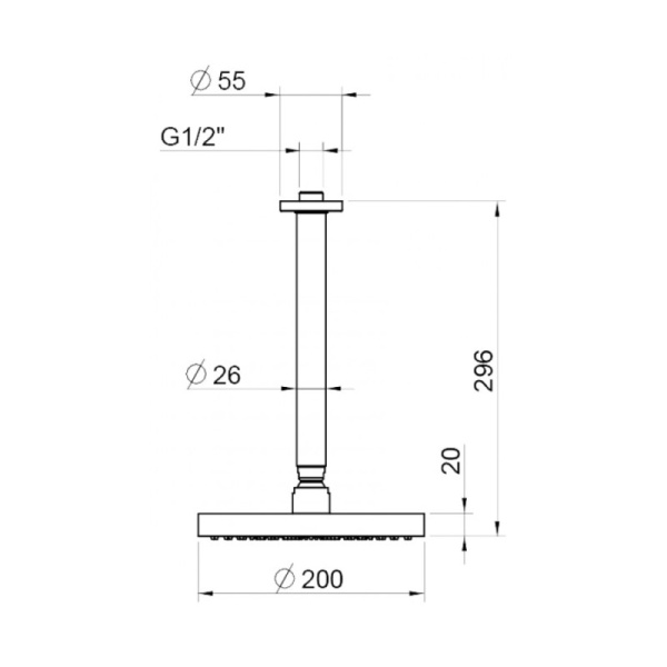 Верхний душ Webert  AC0940010METAL золото 