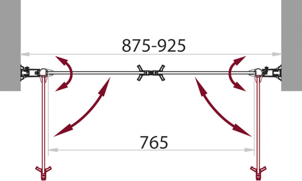 Душевая дверь BelBagno Sela SELA-B-2-90-C-Cr 90 см стекла прозрачные, профиль хром