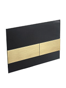 Кнопка смыва механическая Cezares Lux LUX-GN-1-BORO цвет черный-золото