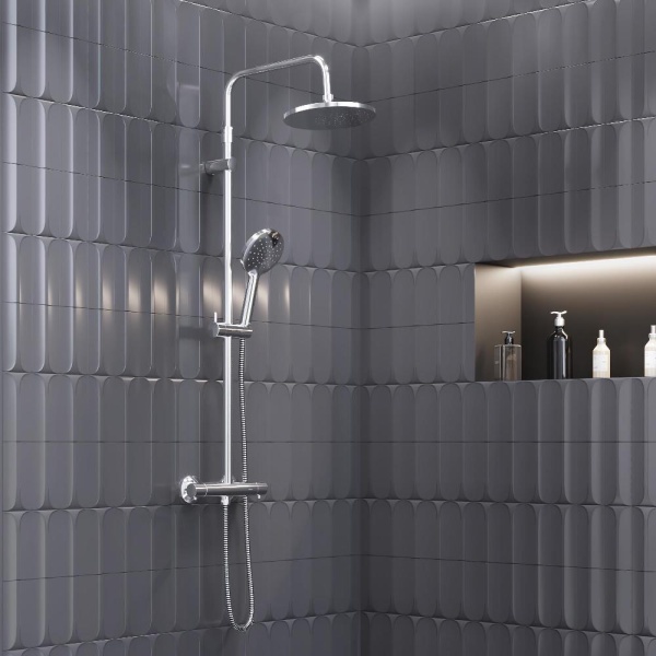 Душевая система со смесителем Damixa Jupiter 977800000 монтаж настенная с термостатом хром