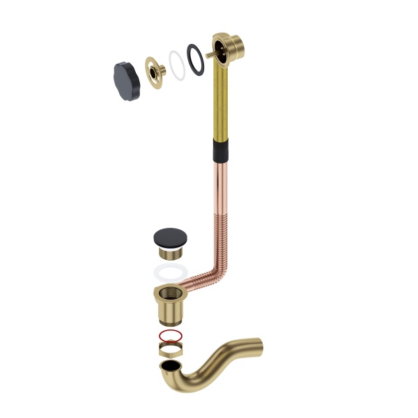 Слив-перелив TIMO 8004/03 автомат, черный