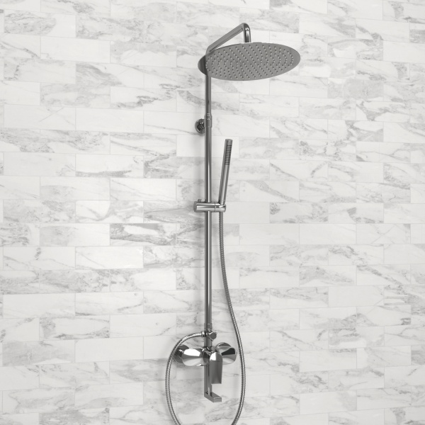 Душевая система со смесителем Wasserkraft  A166.116.137.010.CH монтаж настенная без термостата хром