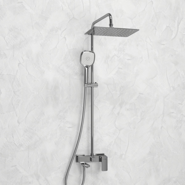 Душевая система со смесителем Wasserkraft  A177.069.065.087.CH монтаж настенная без термостата хром