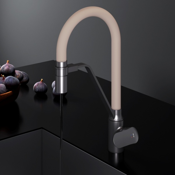 Смеситель для кухни Am.Pm Like F8007826 с подключением к фильтру черный/бежевый