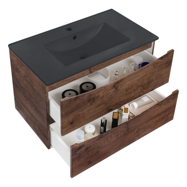 Тумба  подвесная Vincea Mia VMC-2MC750RW 75 см  2 ящика цвет R.Wood 