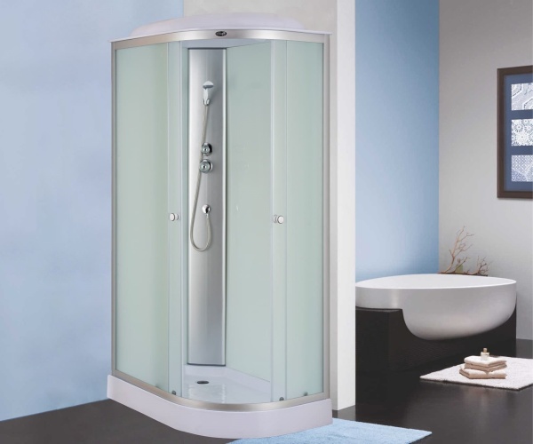 Душевая кабина с крышей Niagara Eco NG-4312-14L асимметричная  120x80 стекла матовые, профиль матовый хром