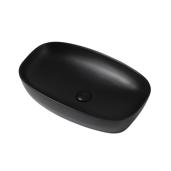 Раковина  прямоугольная Abber Rechteck AC2206MB керамика цвет черный матовый