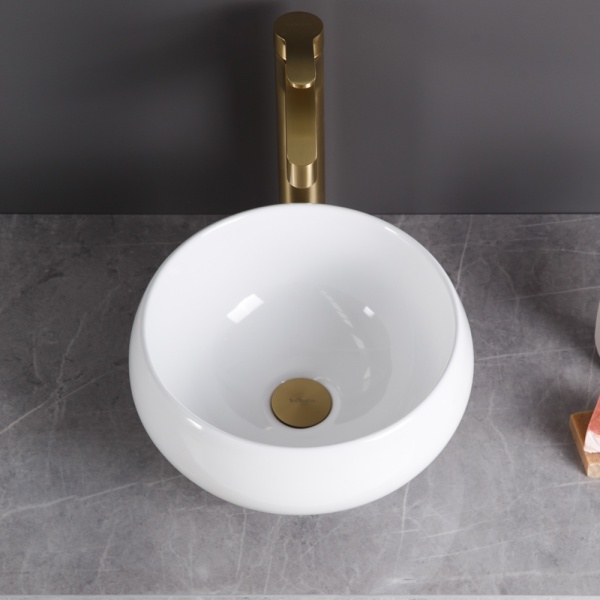 Раковина накладная круглая BelBagno  BB1114 фаянс цвет белый