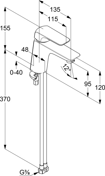 Смеситель для раковины Kludi Ameo 410260575 хром