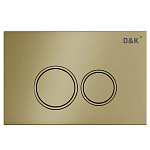 Кнопка смыва механическая D&amp;K Bayern DB1529007 цвет матовое золото