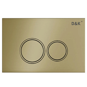 Кнопка смыва механическая D&amp;K Bayern DB1529007 цвет матовое золото
