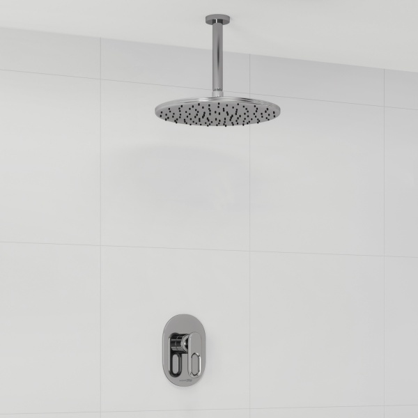 Душевая система со смесителем Wasserkraft  A12830 монтаж встраиваемая в стену без термостата хром