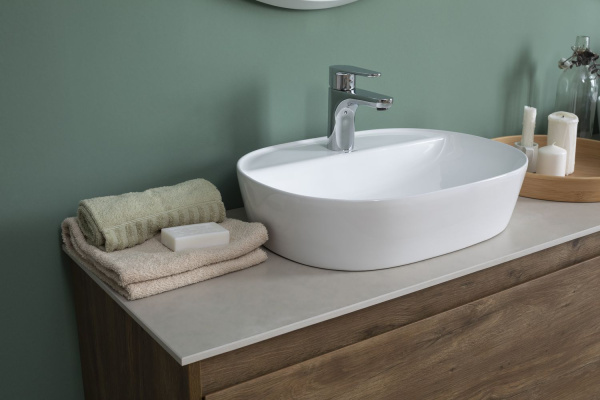 Раковина накладная овальная Aquanet Lake LAKE-2 керамика цвет белый