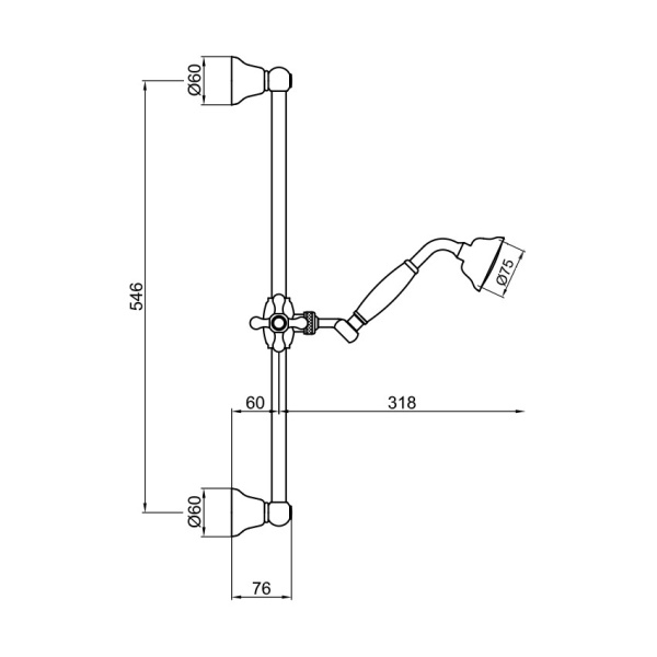 Душевой гарнитур Webert Shower Set AC0384010 золото 