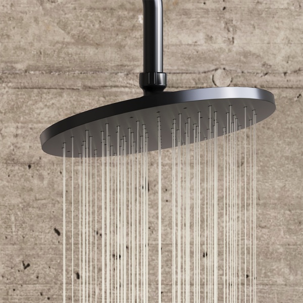 Душевая система со смесителем Damixa Jupiter 977730300 монтаж настенная без термостата черный матовый