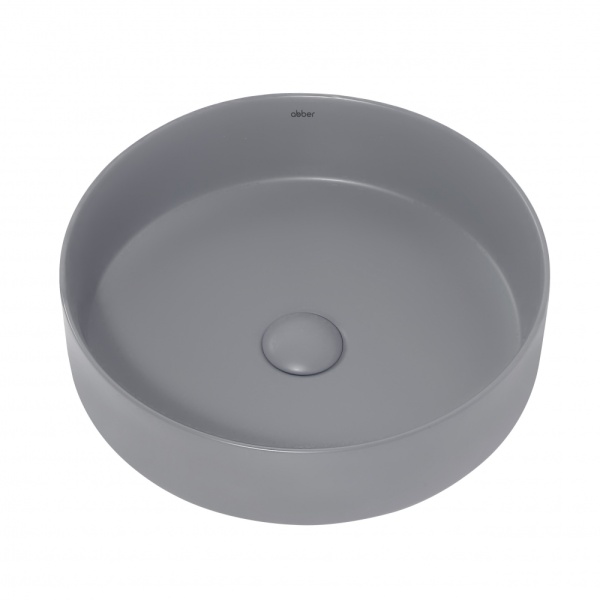 Раковина  круглая Abber Bequem AC2109MG фаянс цвет серый матовый
