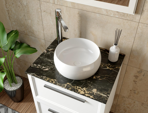 Раковина накладная круглая Allen Brau Liberty 4.32001.20 керамика цвет белый