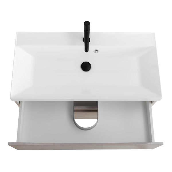 Тумба под раковину подвесная BelBagno Marino MARINO-900-2C-SO-RG-P 90 см  2 ящика цвет Rovere Grigio 