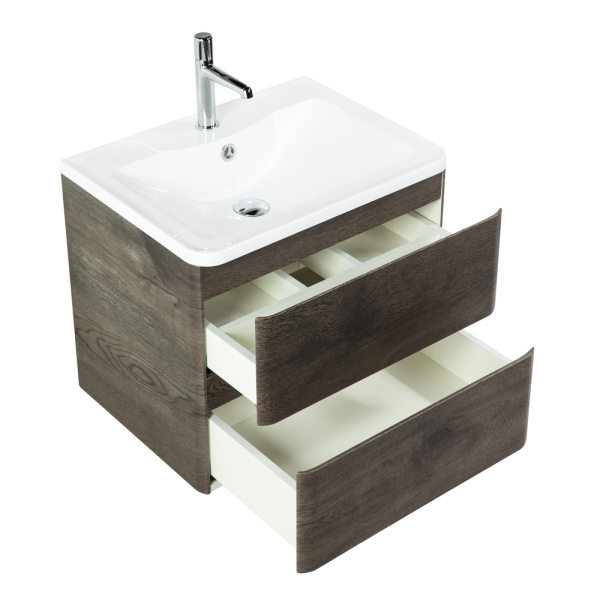 Тумба под раковину подвесная BelBagno Albano ALBANO-600-2C-SO-RNG 600 см  2 ящика цвет Rovere Nature Grigio 